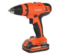 Дрель-шуруповерт аккум.PATRIOT BR 140LI(14,4в,2*1,5акб,2скор,400,1400об/мин,d оснастки 1 (АКБ в комп 180301520