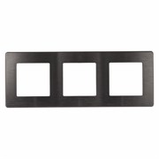 12-5103-12 ЭРА Рамка для розеток и выключателей на 3 поста, Сатин графит Б0052525