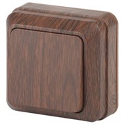 2-101-10 Intro Выключатель, 10А-250В, IP20, ОУ, Quadro, венге  Б0053737