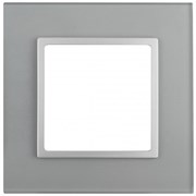 14-5101-03 ЭРА Рамка на 1 пост, стекло, Эра Elegance, алюминий+алюм Под заказ Б0034472