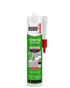 Герметик KUDO KSK-122 силиконовый санитарный графитовый черный  280мл (RAL 9011)  (12шт) KSK-122