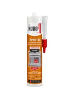 Герметик KUDO KSK-702 силикатный черный для каминов и печей 1200С 280мл (12шт) KSK-702