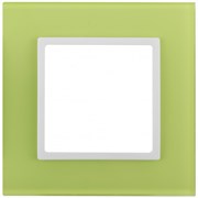 14-5101-26  ЭРА Рамка на 1 пост, стекло, Эра Elegance, лайм+бел Под заказ Б0034480