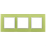 14-5103-26 ЭРА Рамка на 3 поста, стекло, Эра Elegance, лайм+бел Под заказ Б0034516