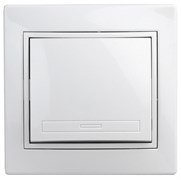 1-101-01 Intro Выключатель, 10А-250В,IP20. СУ, Plano, белый Б0053721