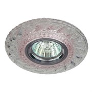 Светильник DK LD18 SL PK/WH ЭРА декор с белой светодиодной подсветкой MR16, прозрачный розовый Б0028068-