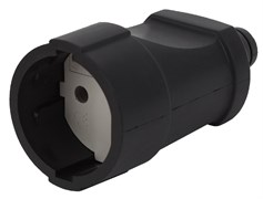 Розетка кабельная Rx4-B ЭРА с/з 16А ПВХ прямая черная Б0039685