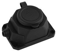 Колодка K-1e-B-IP44 ЭРА каучуковая с/з 1гн 16A IP44 черная Б0044543