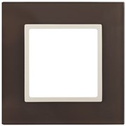 14-5101-31 ЭРА Рамка на 1 пост, стекло, Эра Elegance, мокко+сл.к Под заказ Б0034485
