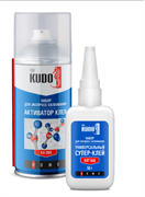 Клей двухкомпонентный KBS-060  KUDO HOME  цианакрилатный для МДФ 210мл/50 гр. (24шт) KBS-060