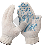 Перчатки х/б с ПВХ 5 ниток 10 класс (300шт/уп) 00000002108