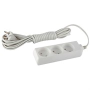 UX-3-1,5m без заземления 3 розетки 1,5 м ШВВП 2x0,75мм2 6А Удлинитель ЭРА Б0035747