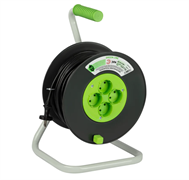 Удлинитель силовой KAT-3x1.5-20m  на катушке пластик 4 розетки с /з ПВС 3x1.5мм2  ЭРА GREEN LINE  Б0065135