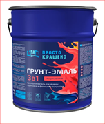 Грунт-эмаль ПРОСТОКРАШЕНО по ржавчине 3 в 1 красная 5 кг(2шт/уп)																										 89317