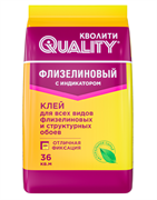 Клей обойный "Quality" флизелиновый индикатор 200г (30шт/уп) пакет  7204