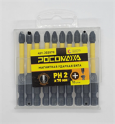 Биты PH 2 х 70мм  магнит.ударная (10шт/уп)(100шт/кор) РОСОМАХА 302070