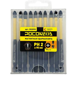 Биты PH 2 х 90мм магнит.ударная (10шт/уп)(100шт/кор) РОСОМАХА 302090