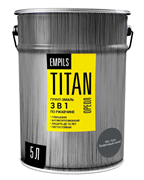 Грунт-эмаль по ржавчине ОРЕОЛ TITAN графитовый серый RAL 7024 5л/4,7кг 89263