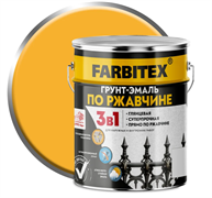 Грунт-эмаль по ржавчине 3в1  5,0кг желтый FARBITEX 4300013880