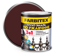 Грунт-эмаль по ржавчине 3в1  1,8кг коричневый FARBITEX 4300013996