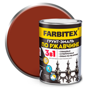 Грунт-эмаль по ржавчине 3в1  0,8кг красно-коричневый FARBITEX 4300013912