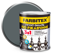 Грунт-эмаль по ржавчине 3в1  1,8кг серый FARBITEX 4300013979
