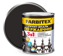 Грунт-эмаль по ржавчине 3в1  1,8кг черный FARBITEX 4300013978