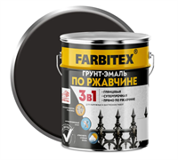 Грунт-эмаль по ржавчине 3в1  5,0кг черный FARBITEX 4300013876
