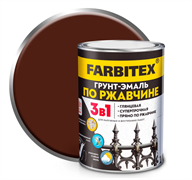 Грунт-эмаль по ржавчине 3в1  0,8кг шоколадный FARBITEX 4300013920