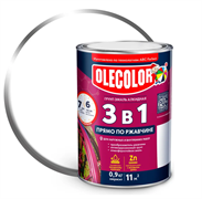 Грунт-эмаль по ржавчине 3в1  0,9кг белый Olecolor 4300005930