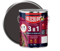 Грунт-эмаль по ржавчине 3в1  4,0кг черный Olecolor 4300005953