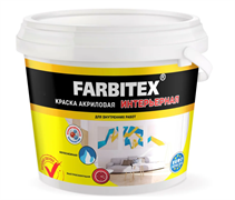 Краска акриловая 13 кг интерьерная FARBITEX 4300001552