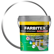 Краска акриловая  1,1 кг фасадная FARBITEX 4300009597