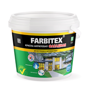 Краска акриловая  3,0 кг фасадная  FARBITEX 4300001554