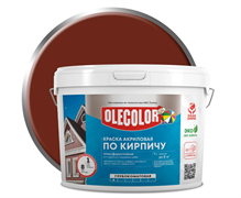 Краска акриловая  3,0 кг по камню коричневая  Olecolor (4шт/уп) 4300015876