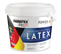Краска ВД моющая база "А"   6,5кг/4,6 латексная Latex FARBITEX PROFI ( 4шт/уп) 4300008772