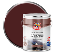 Эмаль алкидная для крыш 5кг вишневый  OLECOLOR (4шт/уп) 4300004995