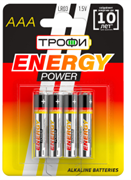 Элемент питания Трофи LR03-4BL ENERGY POWER Alkaline (40/960/30720) C0034915