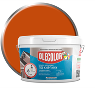 Краска акриловая  3,0 кг по камню терракотовый  Olecolor (4шт/уп) 4300015878