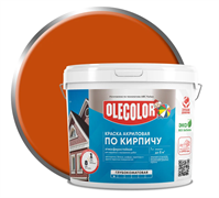 Краска акриловая  7,0 кг по камню  терракотовый  Olecolor (1шт/уп) 4300015883