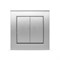 Выключатель двухклавишный  UNIVersal Бриллиант ,с/у,10А,220В,серебро(еврослот),     СПЕЦЦЕНА - фото 28225