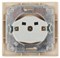 1-201-04 Intro Розетка 2P, 16А-250В, IP20, СУ, Plano, шампань - фото 30176