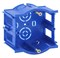 Коробка установочная промежуточная 68х45мм для твердых стен синий IP30 UniPost - фото 32012