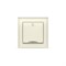 Кнопка звонка с символом и подсветкой  UNIVersal  серия  Бриллиант , с/у, 10А, 220В,  слоновая кость - фото 33670