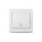 Кнопка звонка с символом  UNIVersal  серия  Валери , с/у, 10А, 220В, белая (еврослот) (E1432, E1433) - фото 33690