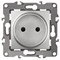 12-2105-03 ЭРА Розетка 2P,16A-250В, IP20, Эра12, алюминий Б0018256