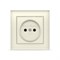 Розетка одноместная "UNIVersal" серия "Бриллиант" б/з, с/у, 16А, 220В, "слоновая кость" (ivory), (ев 7948806