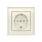 Розетка одноместная "UNIVersal" серия "Бриллиант" с/з, с/у, з/ш, 16А, 220В, "слоновая кость" (ivory) 7948851н