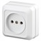 2-201-01 Intro Розетка 2Р, 16А-250В, ОУ, Quadro, белый  Б0053774