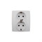 12-2104-01 ЭРА Розетка 2X2P+E Schuko со шторками,16АХ-250В, Эра12, белый (двухместная с заземление Б0014699